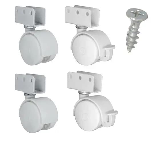 Rodinhas para Berço 20mm Chapa U - Kit com 4 Peças Alta Resistência Fácil Instalação