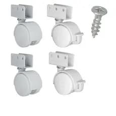 Rodinhas para Berço 20mm Chapa U - Kit com 4 Peças Alta Resistência Fácil Instalação