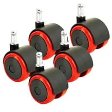 Kit 5 Rodinhas para Cadeira Gamer com Pino 11mm - Anti-Risco, Silencioso e Durável Suporta até 200kg