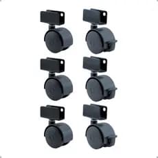 Rodinhas Para Mesa Computador Com Chapa U De 15mm  6 Rodizios