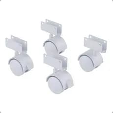 Rodinhas para Berço 25mm Chapa U - Kit com 4 Peças Fácil Instalação e Alta Resistência