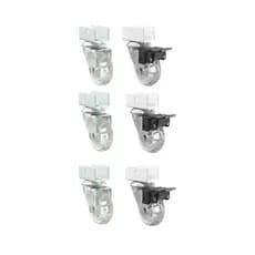 Kit 6 Unidades Rodizios Rodinhas De Silicone Para Móveis Chapa U 15mm