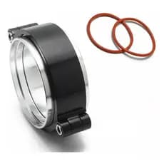 Abraçadeira V-band Hd 2,5 Alumínio Com Flange Turbo Mangote