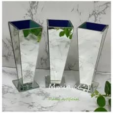 05 Vaso Espelhado Cachepot para Arranjo Artificial Enfeite  Decoração