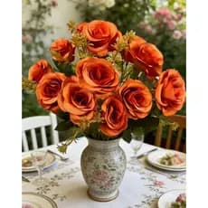 Ramo de Rosas Brancas Artificiais com 6 flores  RM-2511