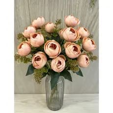 Cores de Outono Botão de Chá com 7 Cabeças flores artificiais RM-2505