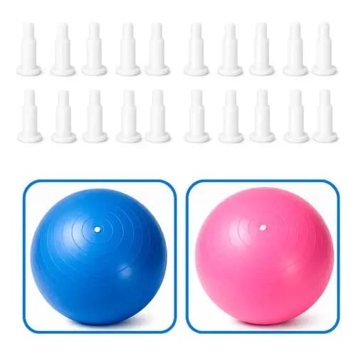 20x Pino Para Bola De Pilates Bola Exercícios Bola Ginástica Branco