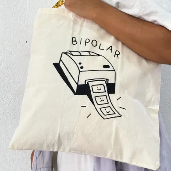 Ecobag Bipolar sacola ecológica,escola,faculdade, curso,personalizado,brinde,praia,moda,brinde,presente,trabalho,bolsa