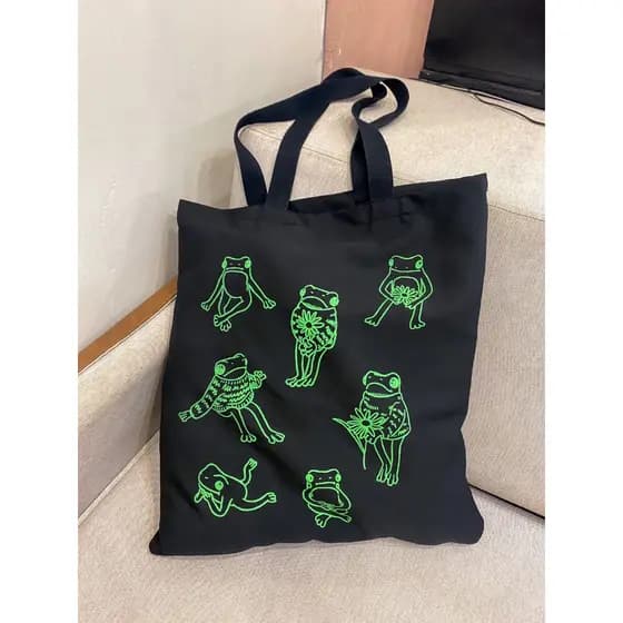 Ecobag Preta Sapinhos bolsa sacola ecológica,escola,faculdade, curso,personalizado,brinde,praia,moda,brinde
