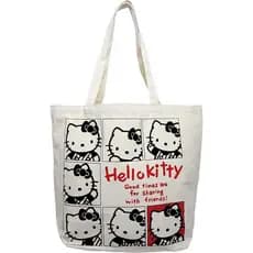 Ecobag bolsa sacola Hello Kitty Algodão Cru Sustentável e Super Fofa Hello Gatinha,personalizada,escola,faculdade,curso