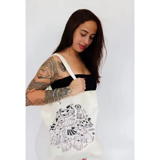 Ecobag Cachorro, Dog  sacola ecológica,escola,faculdade, curso,personalizado,brinde,praia,moda,brinde,presente,trabalho
