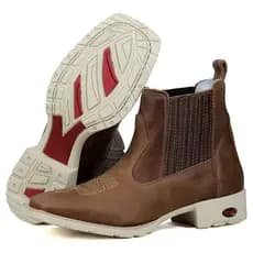 Botina Sola Branca texana Country Masculina Cano Baixo