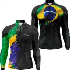 Kit 2 Camisa Camiseta Pesca Proteção Uv50+ Tecido Fresco Térmico