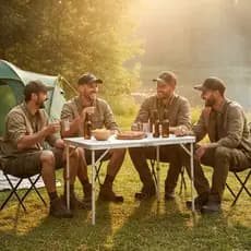 Mesa Camping Dobra Ao Meio Alumínio Portátil Pesca Acampamento