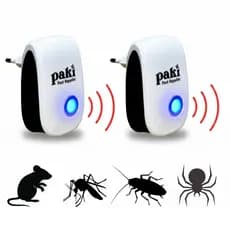 Kit2 Repelente Ultrassônico Tomada Espanta Insetos Mosquitos Formigas Baratas Sem Veneno Bivolt paki