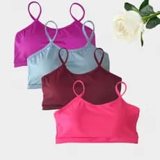 Top Academia Fitness Básico De Alcinha Com Bojo Removivel Caminhada Suplex Treino Feminino
