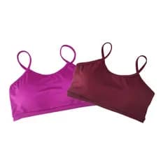 Kit 2 Top De Alça  Com Bojo Removível Básico Academia Casual Fitness