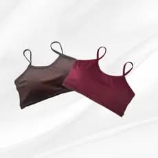 Kit 2 Top  Alcinha Com Bojo Removível  Para Treino Esporte Fitness