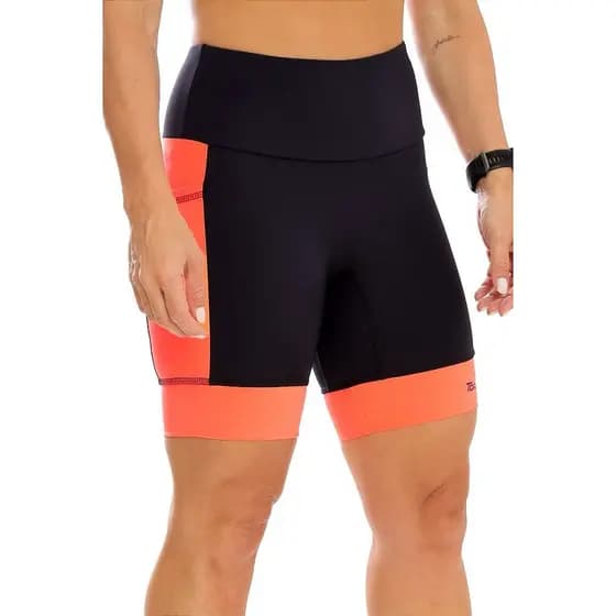 Bermuda Compress Max PRETO COM  LARANJA