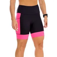 Bermuda Compress Max PRETO COM ROSA