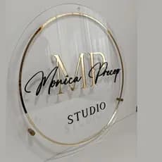 Placa Acrílica Logotipo Logo Personalizada Decoração Parede