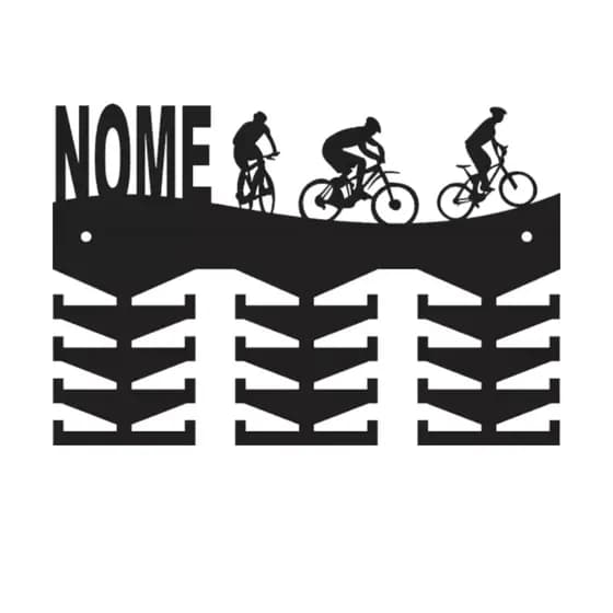 Decoração suporte MDF porta medalhas bicicleta MTB personalizado