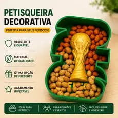 PETISQUEIRA TEMATICA ESPORTIVA - PETISQUEIRA VERDE E DOURADA - PETISQUEIRA DIVERTIDA