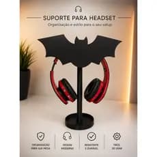 Suporte para Headset Decorativo em Impressão 3D - SUPORTE BATMAN - Suporte decorativo - PORTA FONE HEADSET