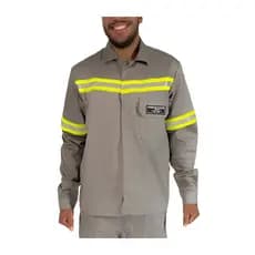 Camisa Nr10 Anti-Chama Eletricista com Faixa Refletiva