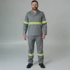 Conjunto Calça Camisa Italiana Manga Longa Brim Refletivo Uniforme Profissional para Trabalho