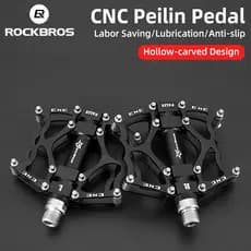 ROCKBROS MTB Pedais De Bicicleta De Estrada Em Liga De Alumínio Antiderrapante Com Design CNC Peilin Hollow-carved Acessórios