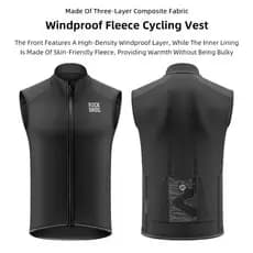 ROCKBROS Colete De Ciclismo Das Mulheres Dos Homens Outono Inverno Velo Quente À Prova Vento Respirável Sem Mangas Roupa
