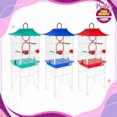 Mini Viveiro Gaiola Chinesinha Canário Coleiro Completa Suporte Ou Mini Gaiola Acessórios Inclusos!!