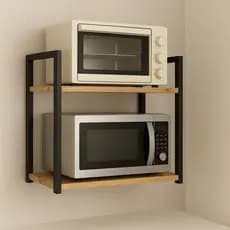 Suporte de Parede para Micro-ondas, Forno Elétrico, Air Fryer e Impressora | Prateleira Multiuso Nicho Organizador