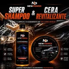 Cera Revitalizante para plásticos Shampoo automotivo para Limpeza leve e pesada (2itens)