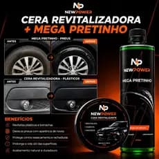 KIT CERA REVITALIZADORA + SUPER PRETINHO PARA SEUS PNEUS - MARAVILHOSOS RESULTADOS NÃO SAI COM ÁGUA