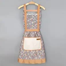 Avental De Princesa Em Renda Floral Com Um Bolso Para Toalhas De Mão À Prova D'água E Resistente Ao Oleo