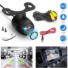 Câmera de Ré Automotiva Visão Noturna Universal 2x1 p/ Dvd Multimídia Mp5 Mp4