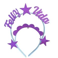 TIARA/ARCO "FELIZ VIDA" - KIT COM 5 UND