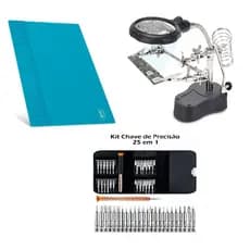 Kit Manutenção Reparo Celular Notebook 27u Chave Manta Lupa