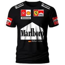 Camiseta  Reset Formula 1 Schumacher Preto 100% Algodão