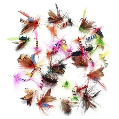 Kit 12 Iscas Artificiais Mosca Mosquitinho Mosquinha Pesca Fly