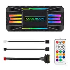 Hub e Controladora ARGB 5V 3 Pinos Até 10 Fans Coolmoon