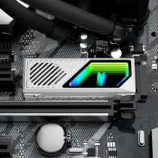 DISSIPADOR CALOR SSD M.2 NVME BRANCO M2F ARGB COM VENTILADOR
