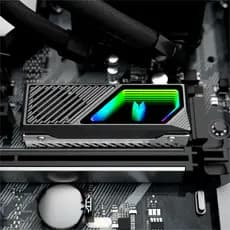 DISSIPADOR CALOR SSD M.2 NVME LED ARGB 3 PINOS COM VENTILADOR COOLMOON M2F