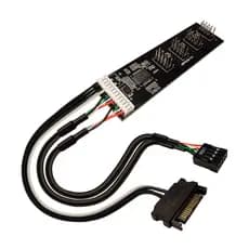 ADAPTADOR USB DE 9 PINOS INTERNO PLACA-MÃE - 4 PORTAS + SATA