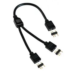 Cabo Y Adaptador ARGB Divisor 5V 3 Pinos 1 Para 2 Saídas Acessório Computador Led