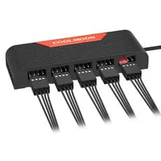 HUB MULTI COOLER FAN F5PRO CONTROLE PWM 4 PINOS 5 PORTAS