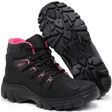 Bota Motoqueiro Feminina Coturno Motociclista Proteção Marcha Bico