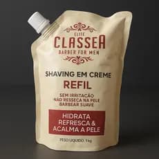 Shaving Em Creme Classe A Refil 1kg Pra Fazer Barba Pezinho E Navalhado Hidratante & Refrescante Profissional